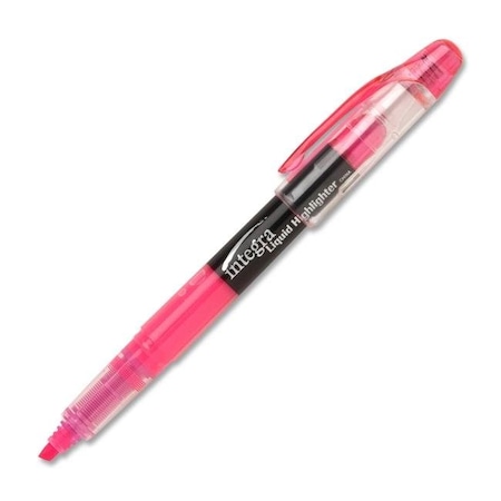 Integra ITA33312 Integra Liquid Highlighter Pen - Fluorescent Pink